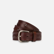 Cintura Adulto unisex Fabrizio Mancini Cintura Leone in cuoio testa di moro