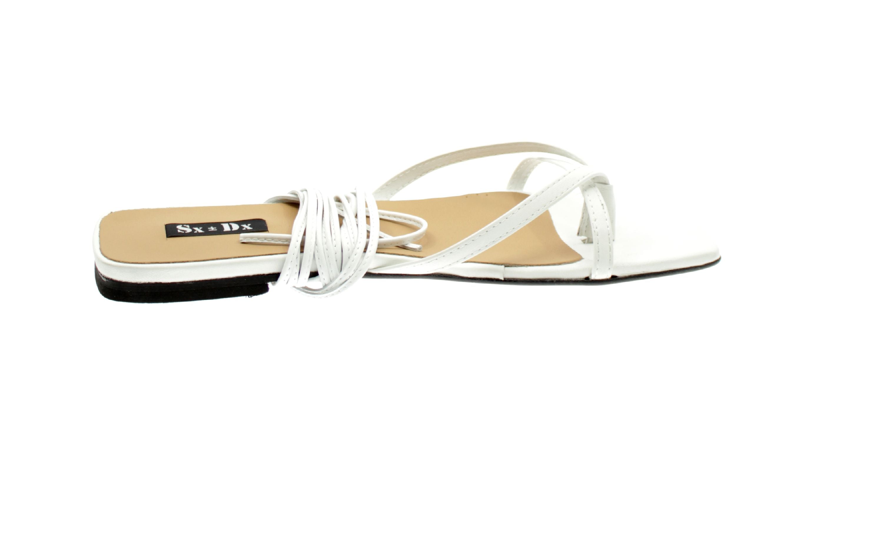 Sx-dx Sandalo Donna Bianco Yolanda