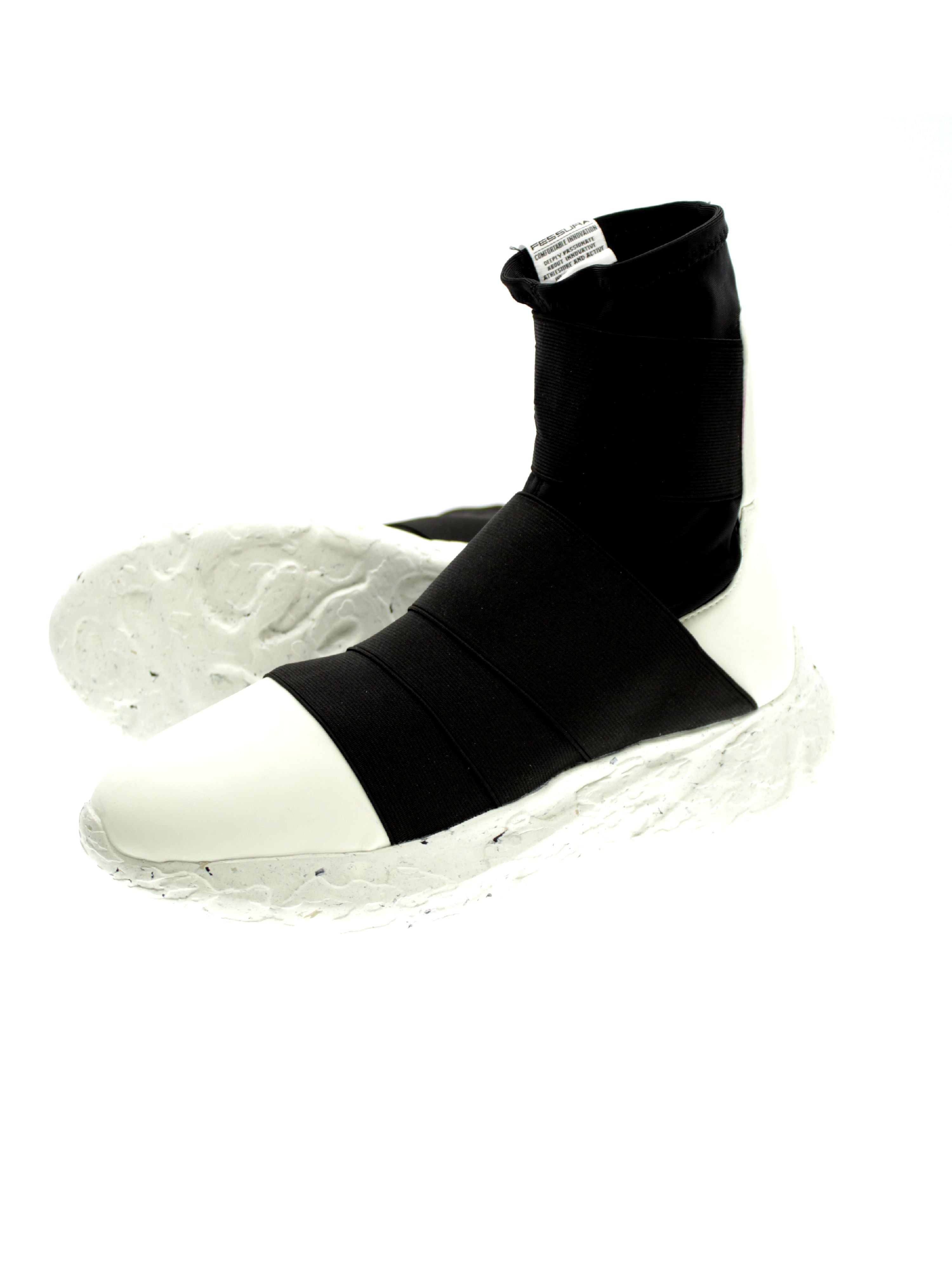 Fessura Sneakers Donna Nero/Bianco Rock Sock Roc009