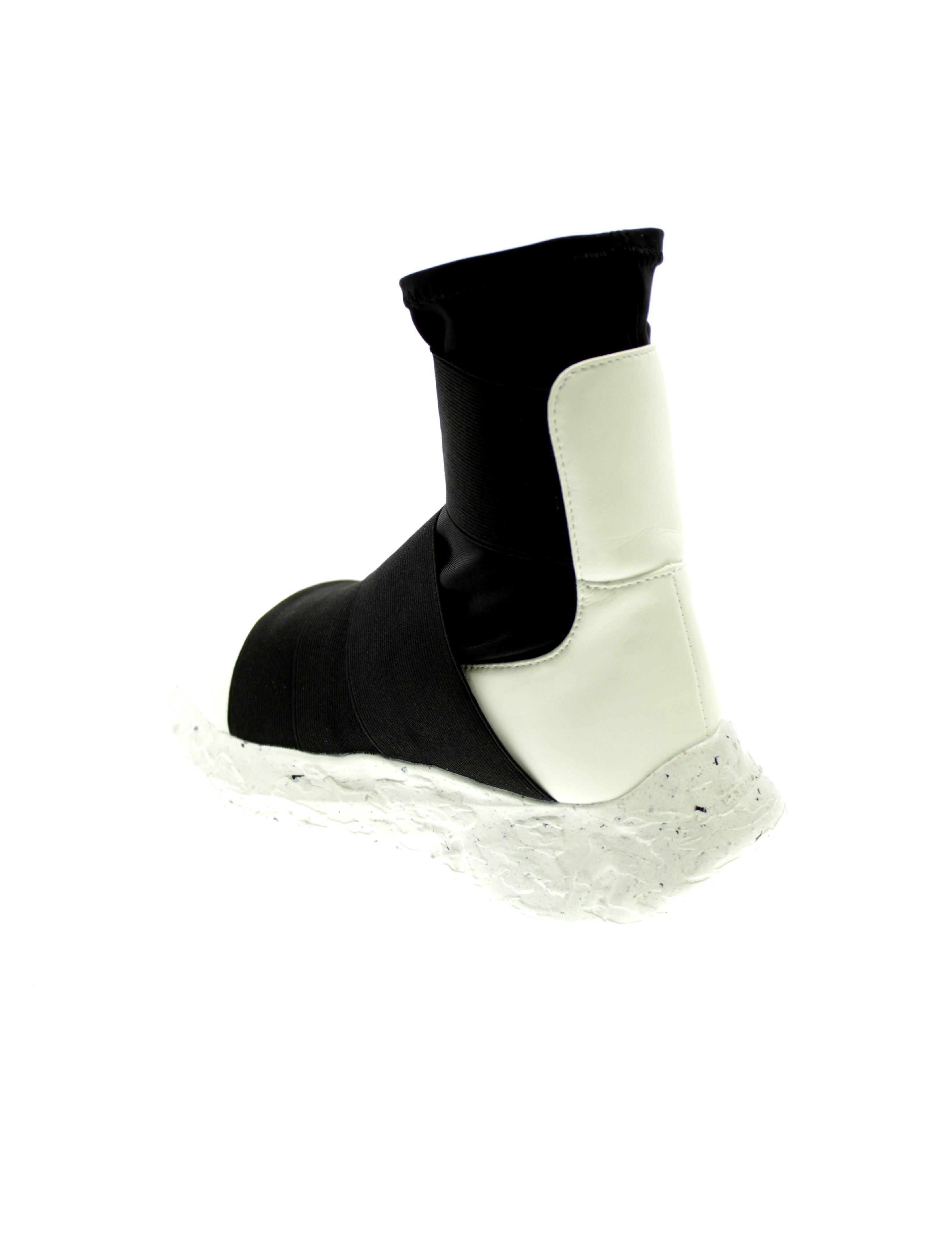 Fessura Sneakers Donna Nero/Bianco Rock Sock Roc009