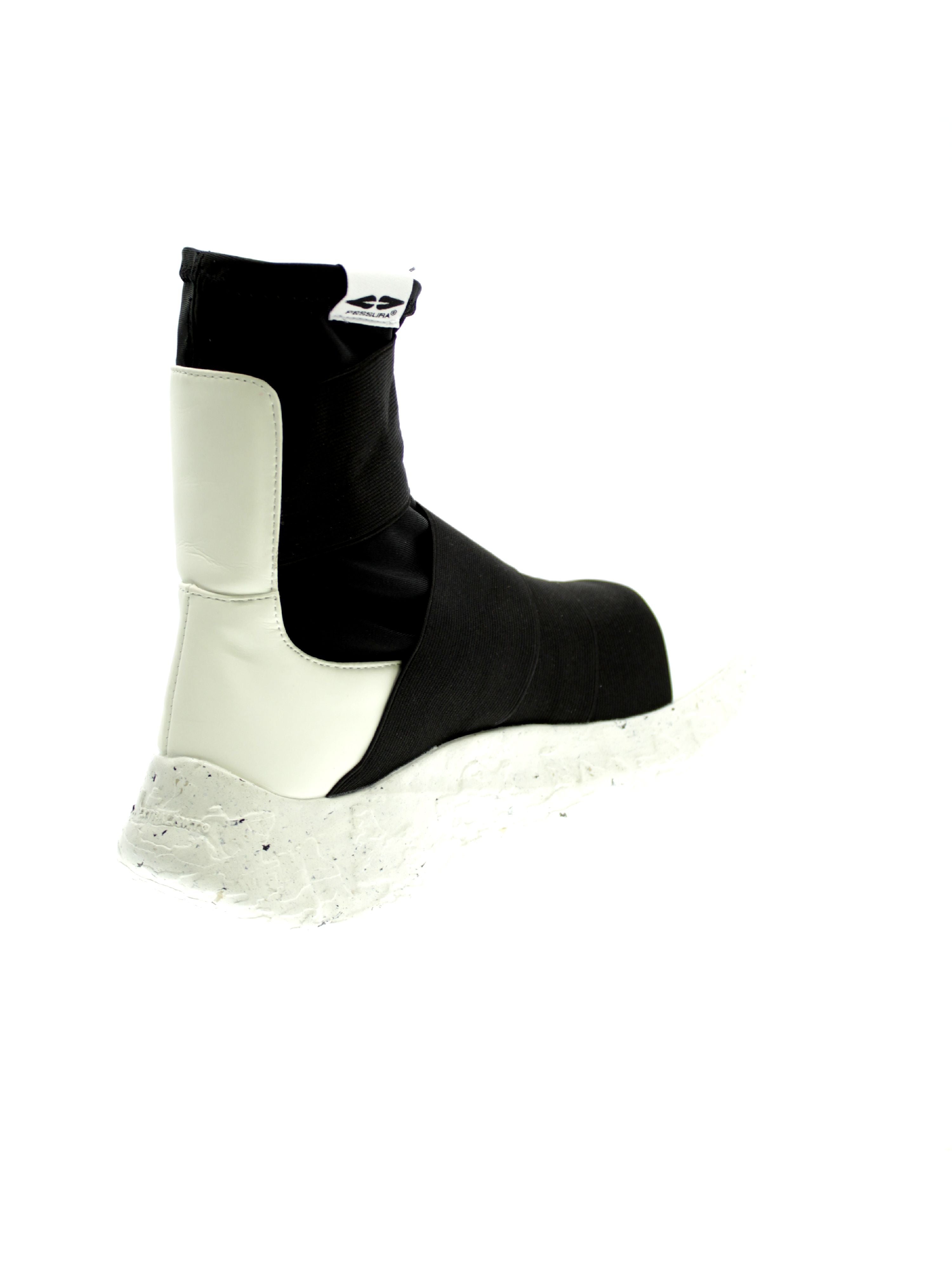 Fessura Sneakers Donna Nero/Bianco Rock Sock Roc009