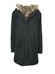 piumino Donna R69271 EVOLUTION FUR - NERO