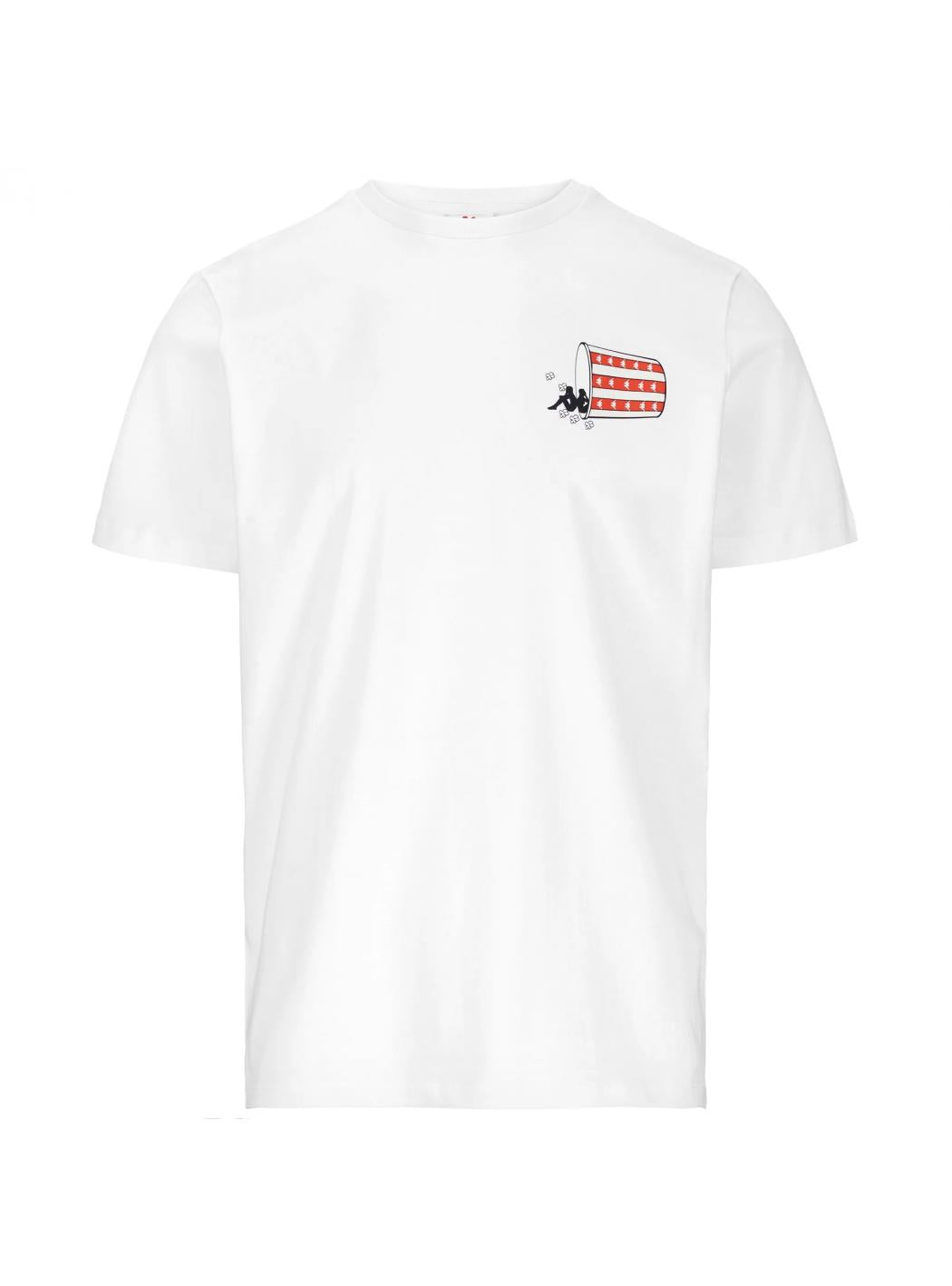 T-shirt Uomo kappa 381j19w_authentic_brex_bianco