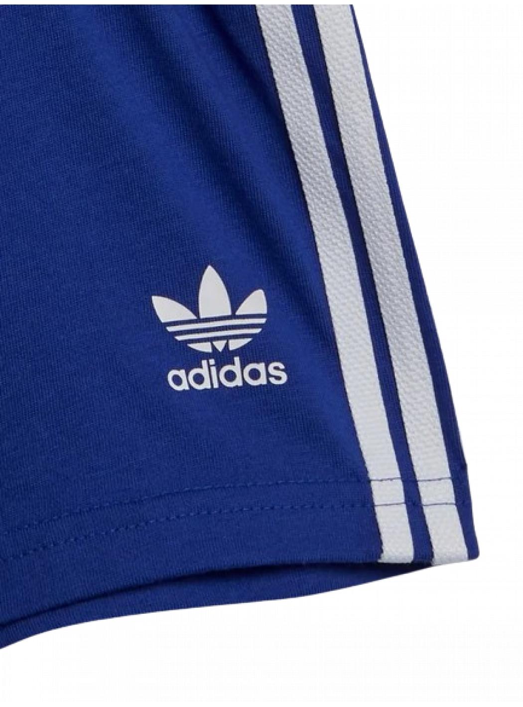 Completo Bambino adidas originals IB8637_SHORT_TEE_SET_BLU
