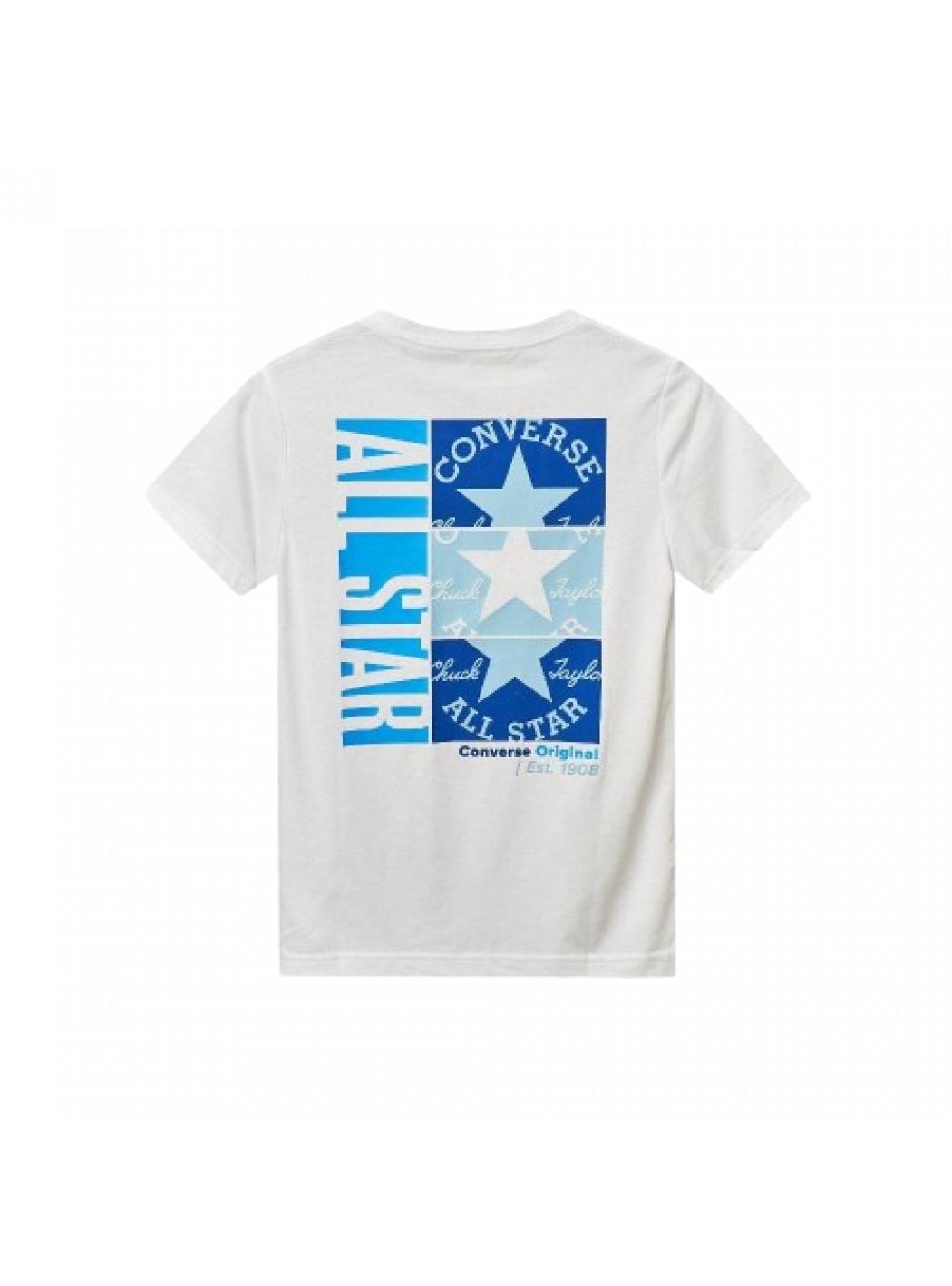 Bambino unisex converse 9CD779-001_T-SHIRT_BIANCO