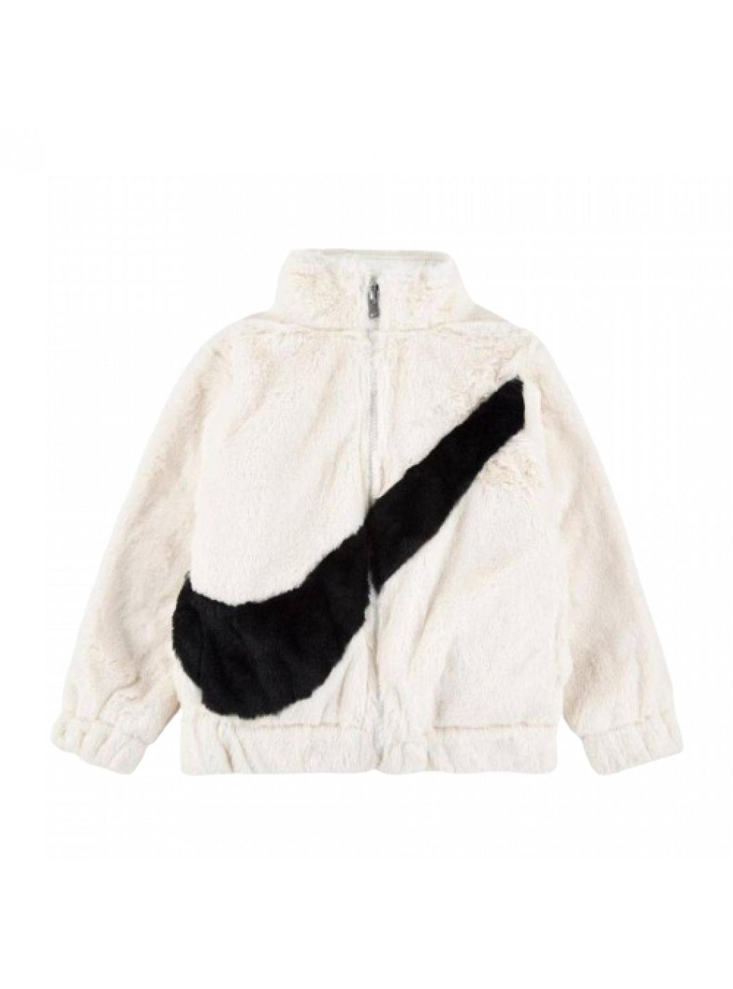 Bambino unisex nike sportswear 36J828_GIACCA_ECOPELLICCIA_BIANCO