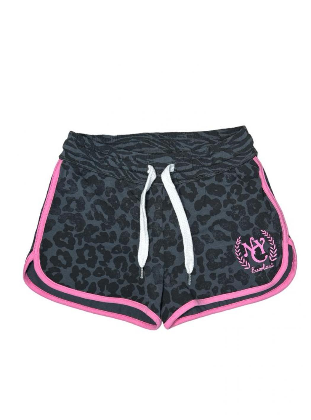 Bambina everlast 22J634J60C_SHORTS_ANIMALIER_NERO