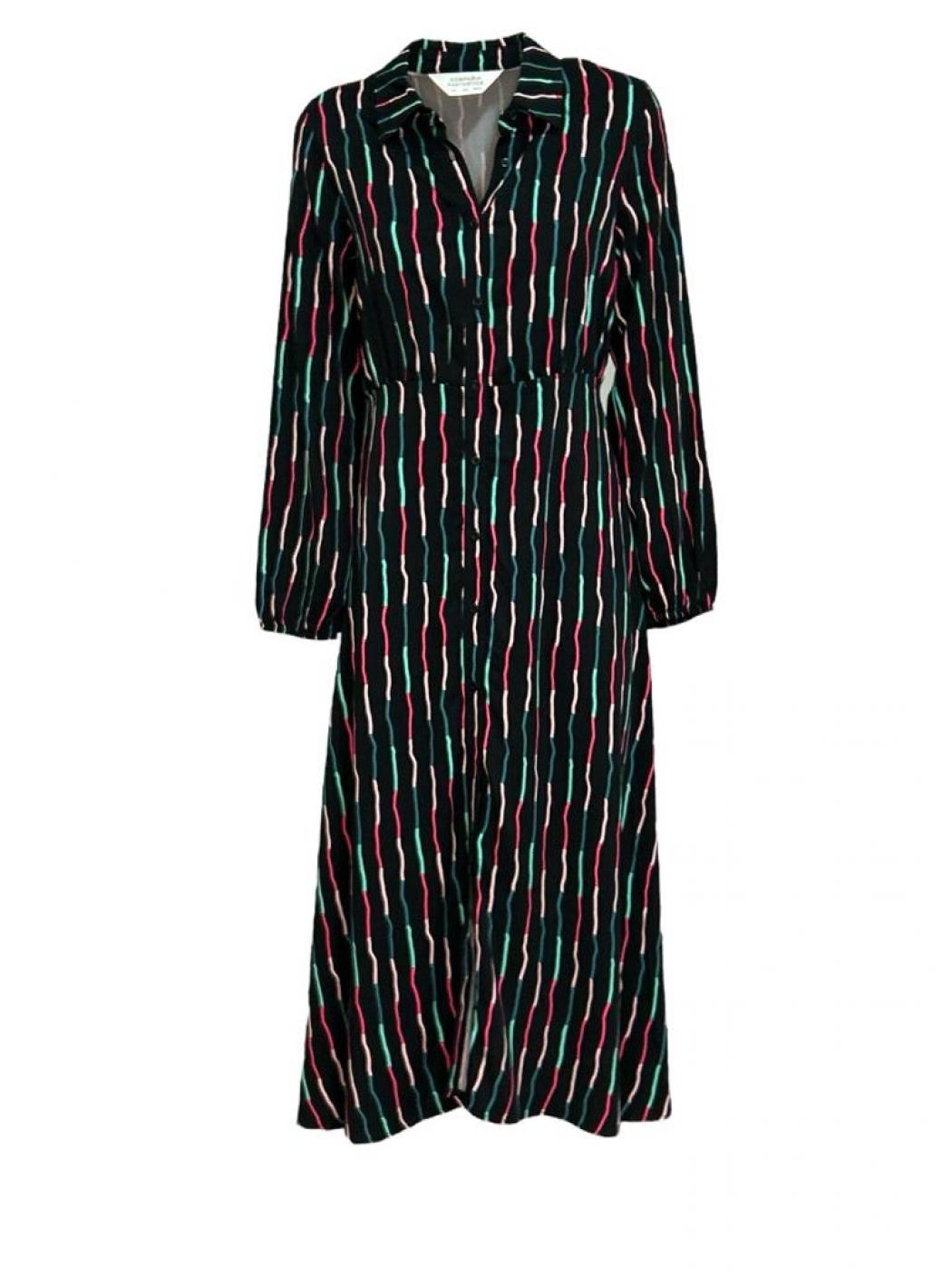 Donna compania fantastica 34C/12080_ABITO_STRIPES_NERO