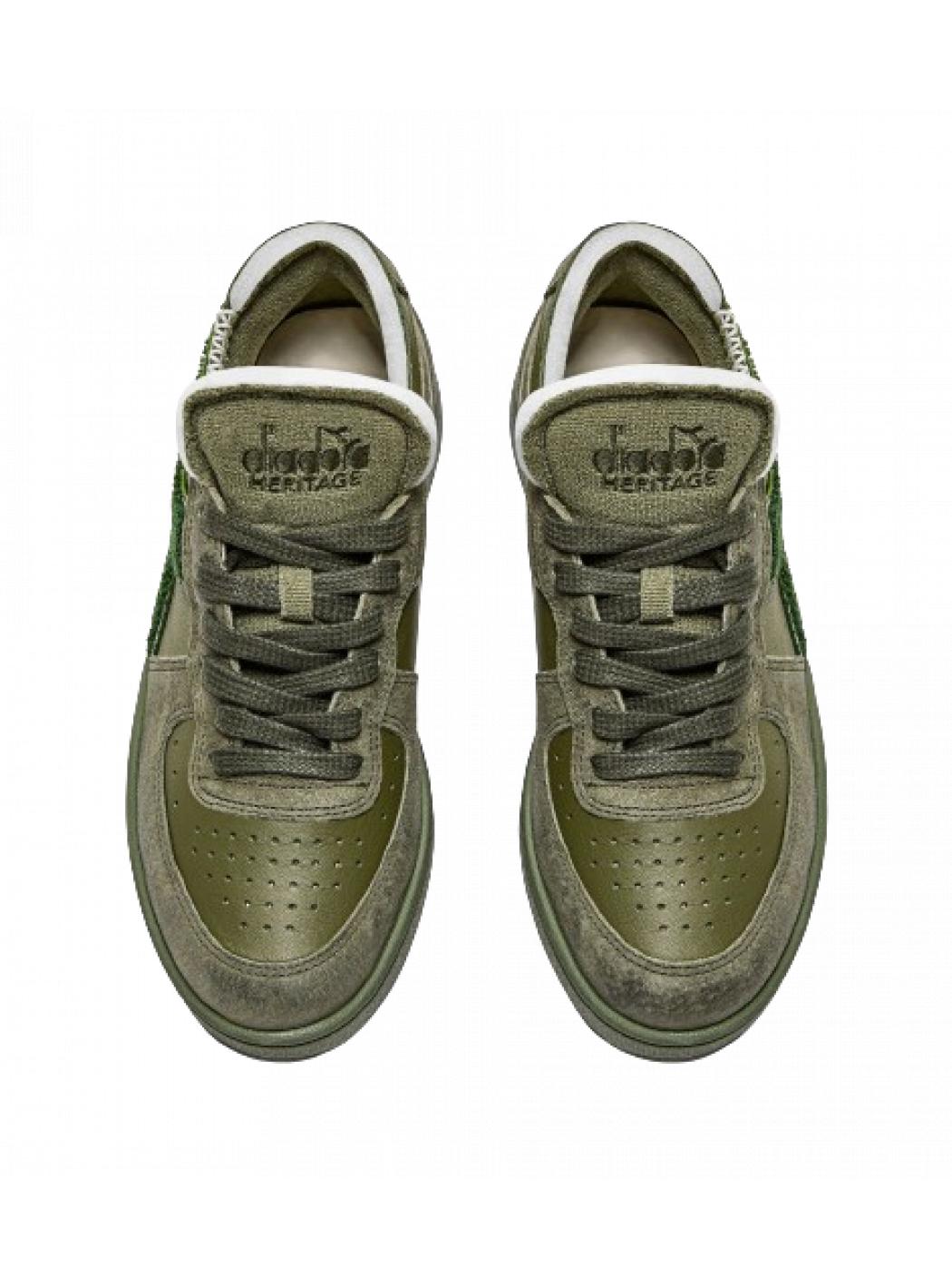 Uomo diadora MI_BASKET_ROW_CUT_TERRY_VERDE