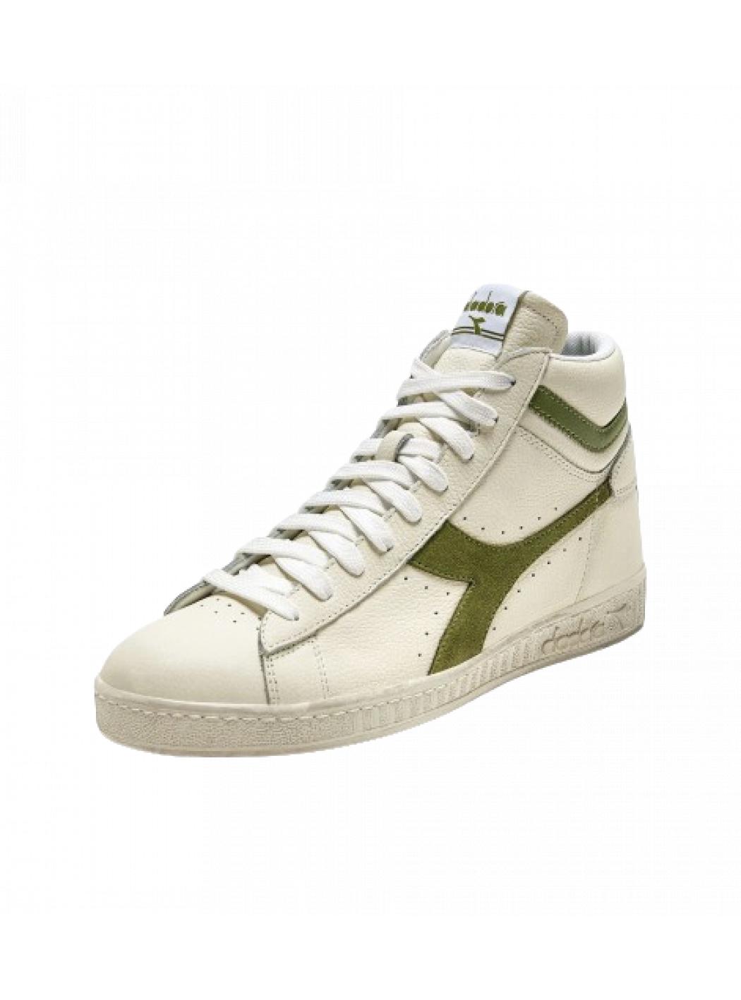 Adulto unisex diadora GAME_L_HIGH_WAXED_SUEDE_POP_BIANCO/VERDE