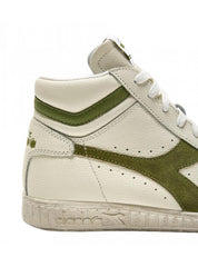 Adulto unisex diadora GAME_L_HIGH_WAXED_SUEDE_POP_BIANCO/VERDE