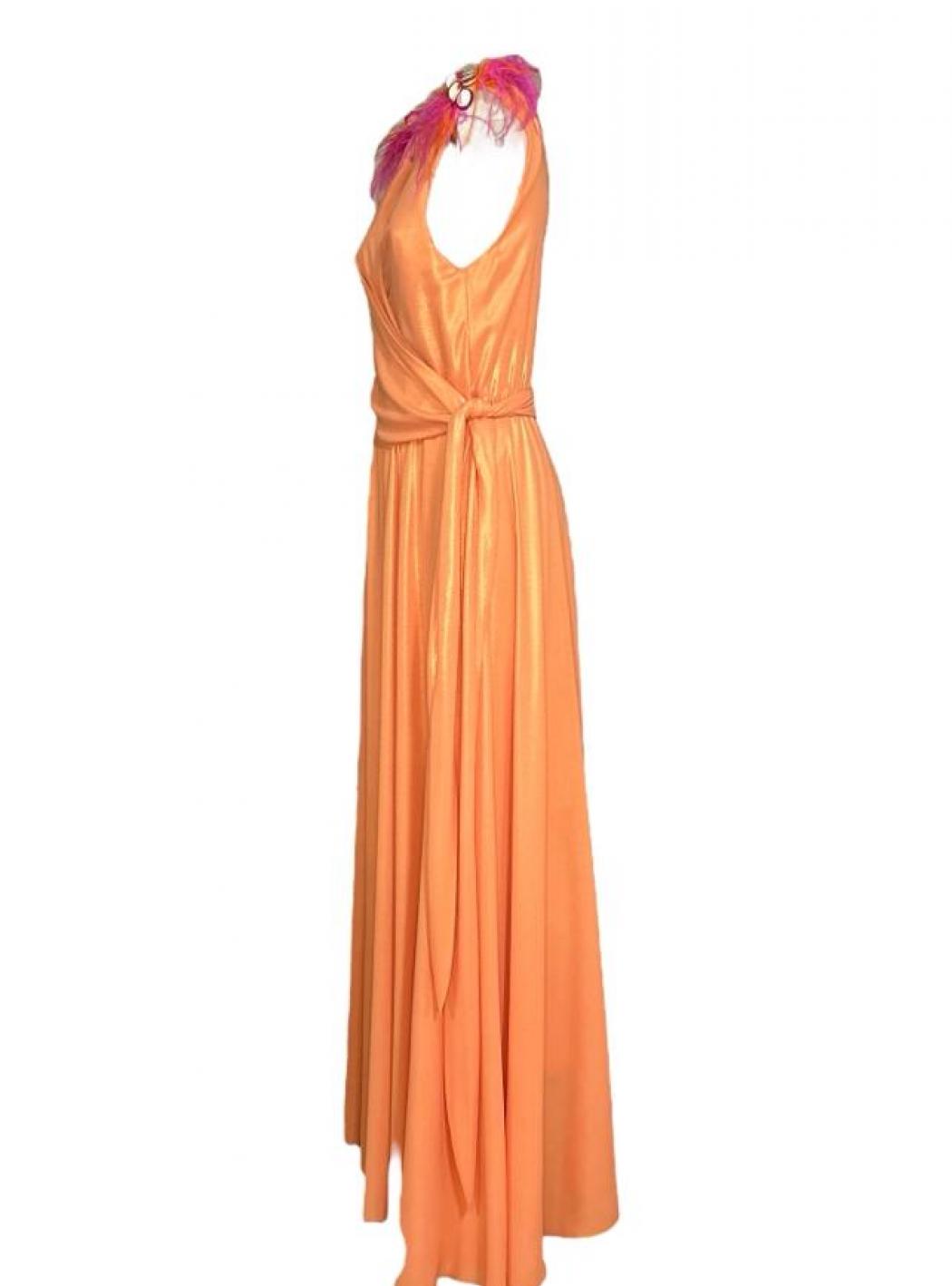 Abito Donna floriana formisano F23-221_ARANCIO