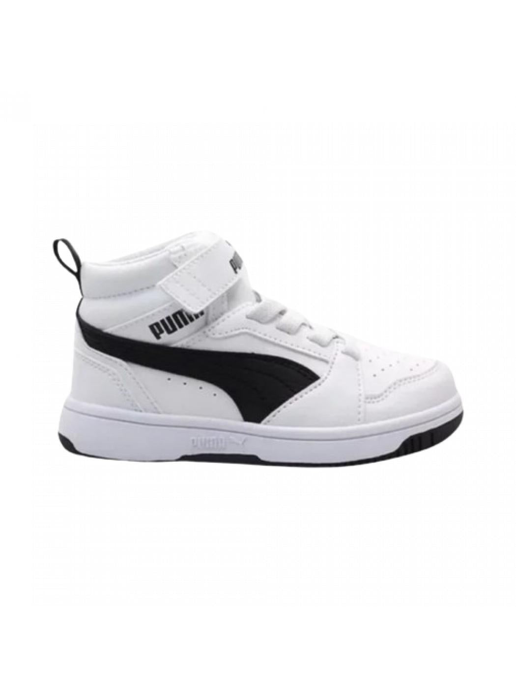 Scarpe Bambino unisex puma rebound_v6_mid_ac_ps_bianco
