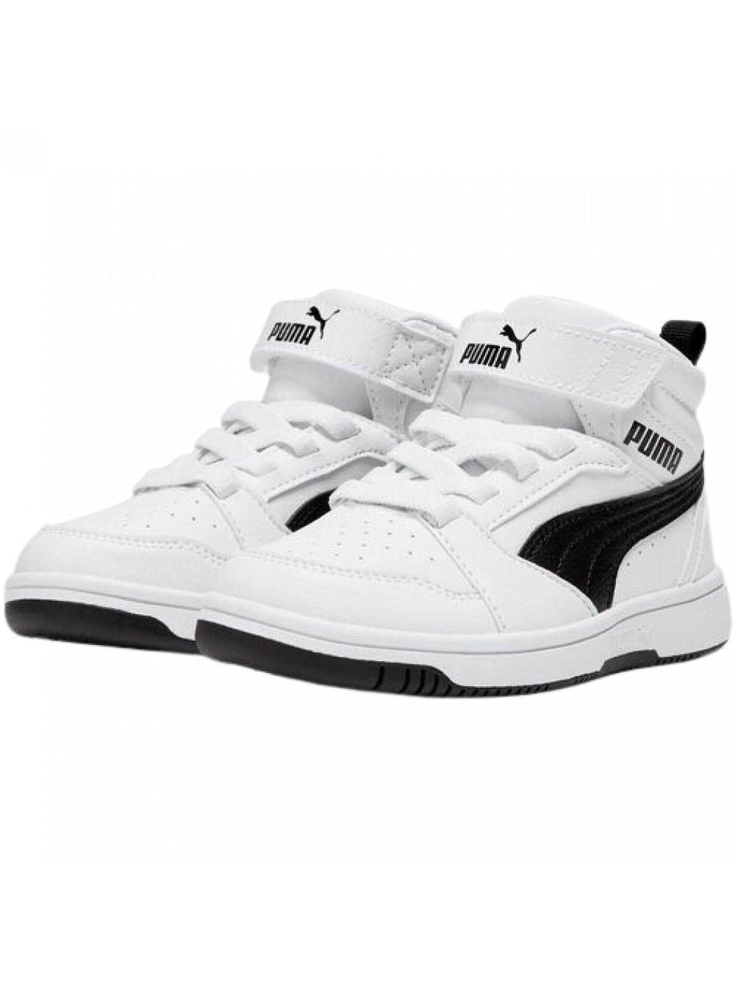 Scarpe Bambino unisex puma rebound_v6_mid_ac_ps_bianco