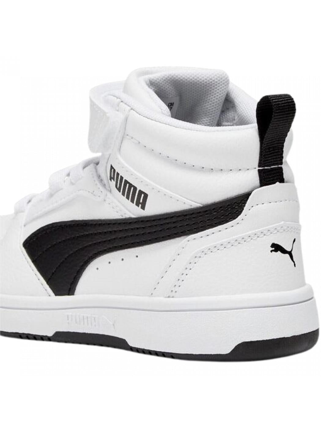 Scarpe Bambino unisex puma rebound_v6_mid_ac_ps_bianco