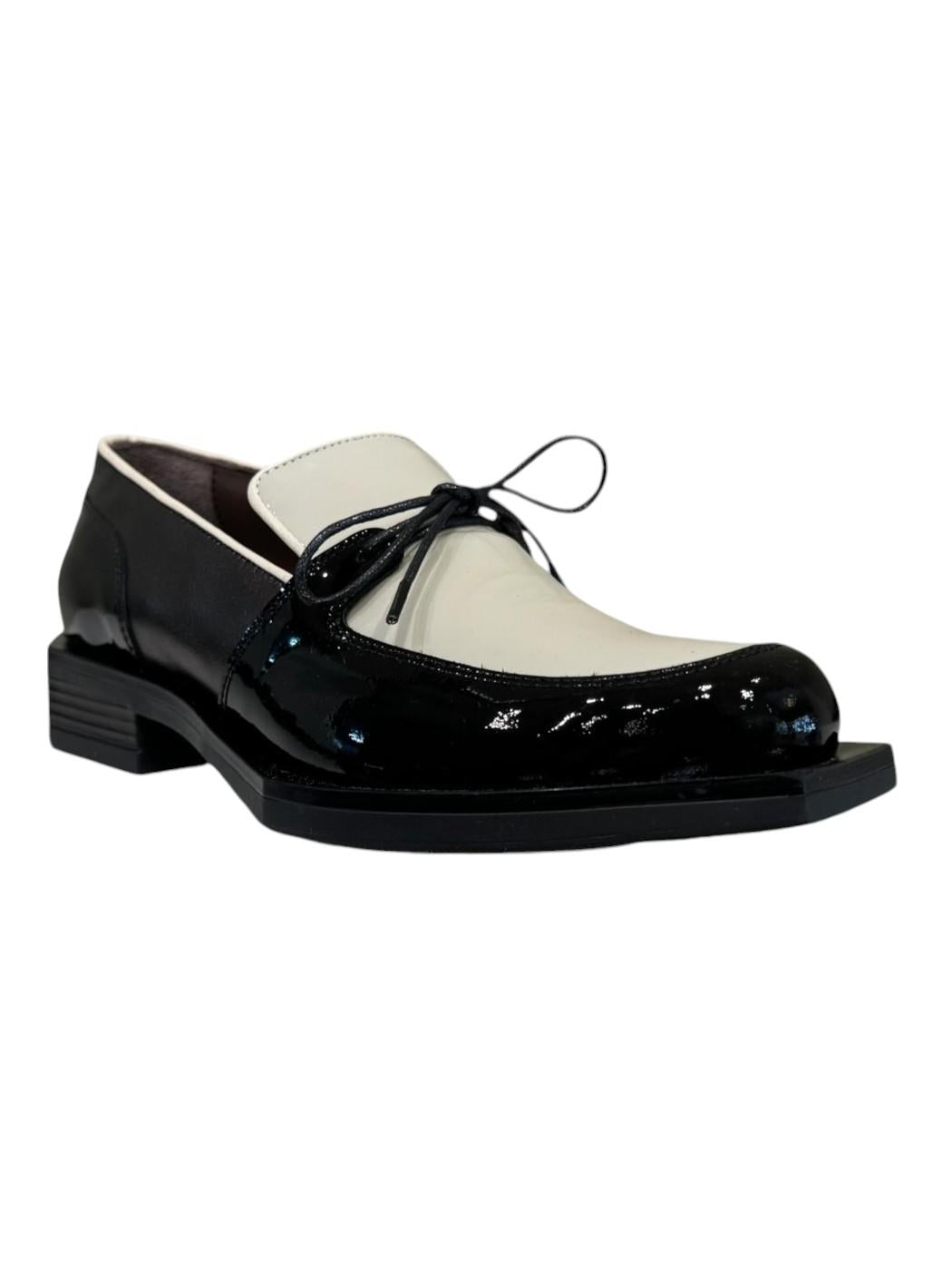 Mocassino Donna Le Bohemien K38_VERNICE_NERO_CREMA