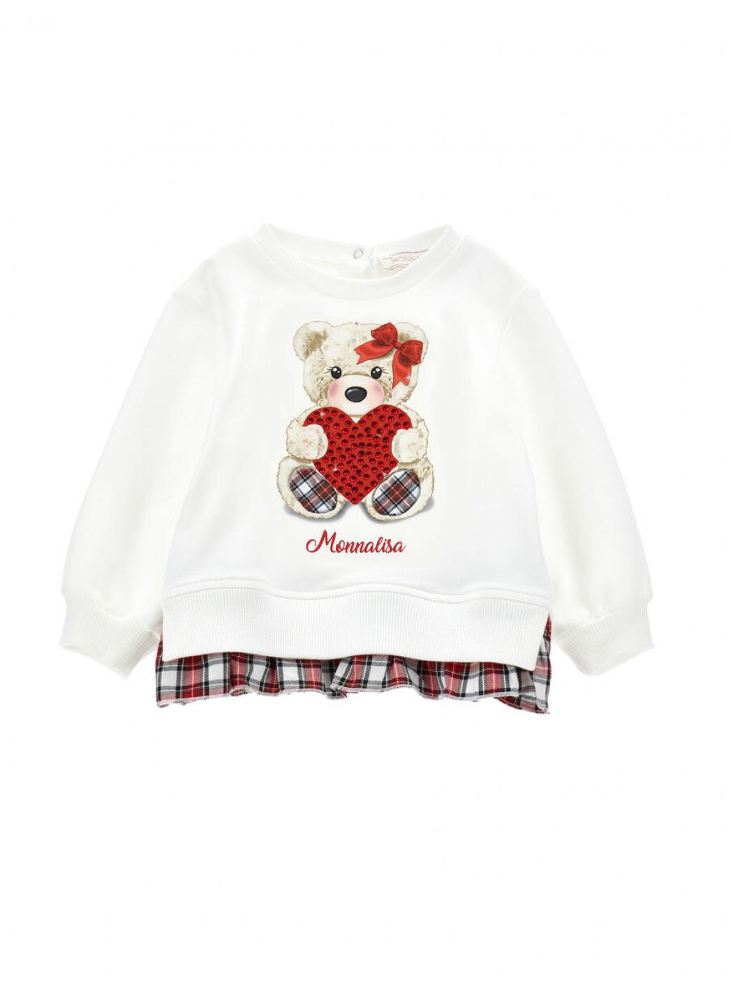 Felpa orsetto Bambina Monnalisa 39D6254001
