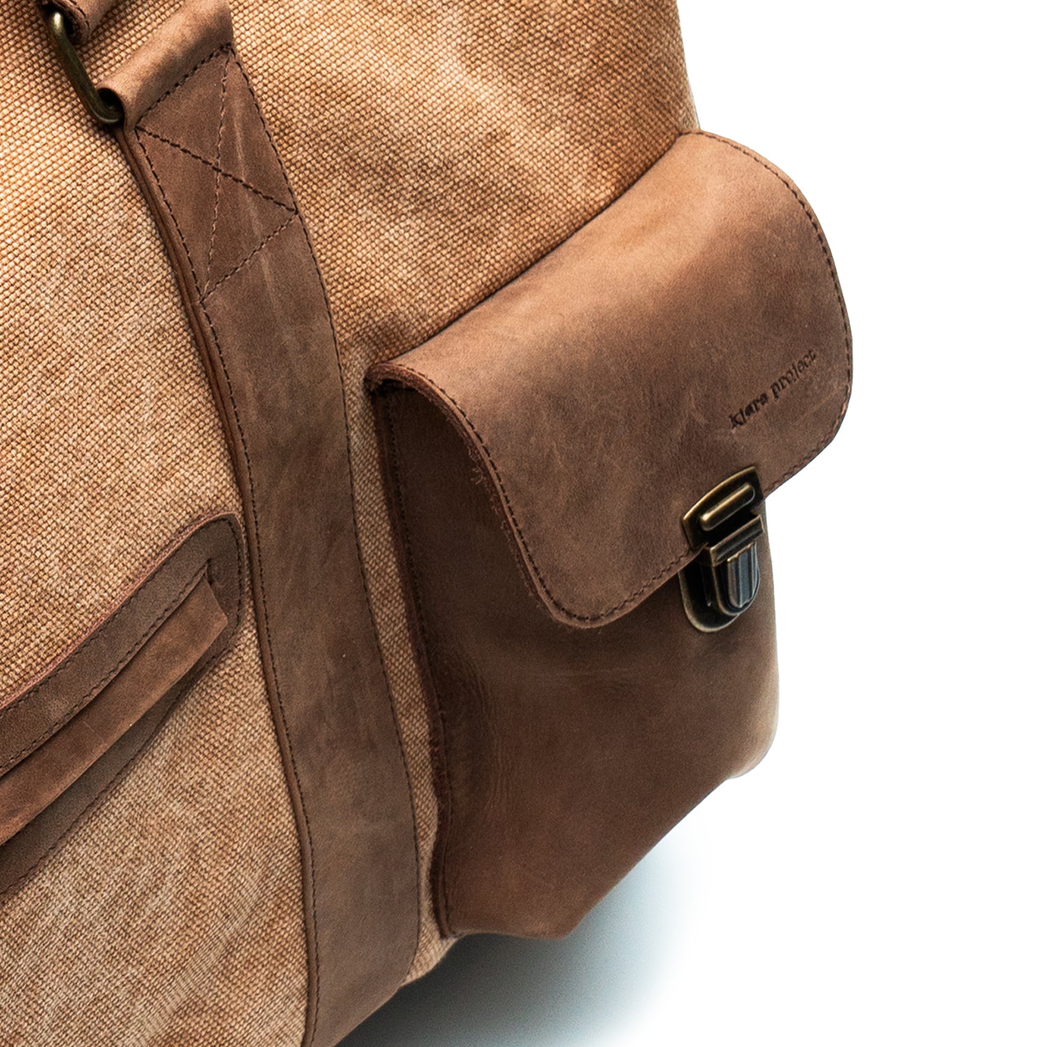 Borsone Adulto unisex Kjore Project Leather / Canvas Travel Bag