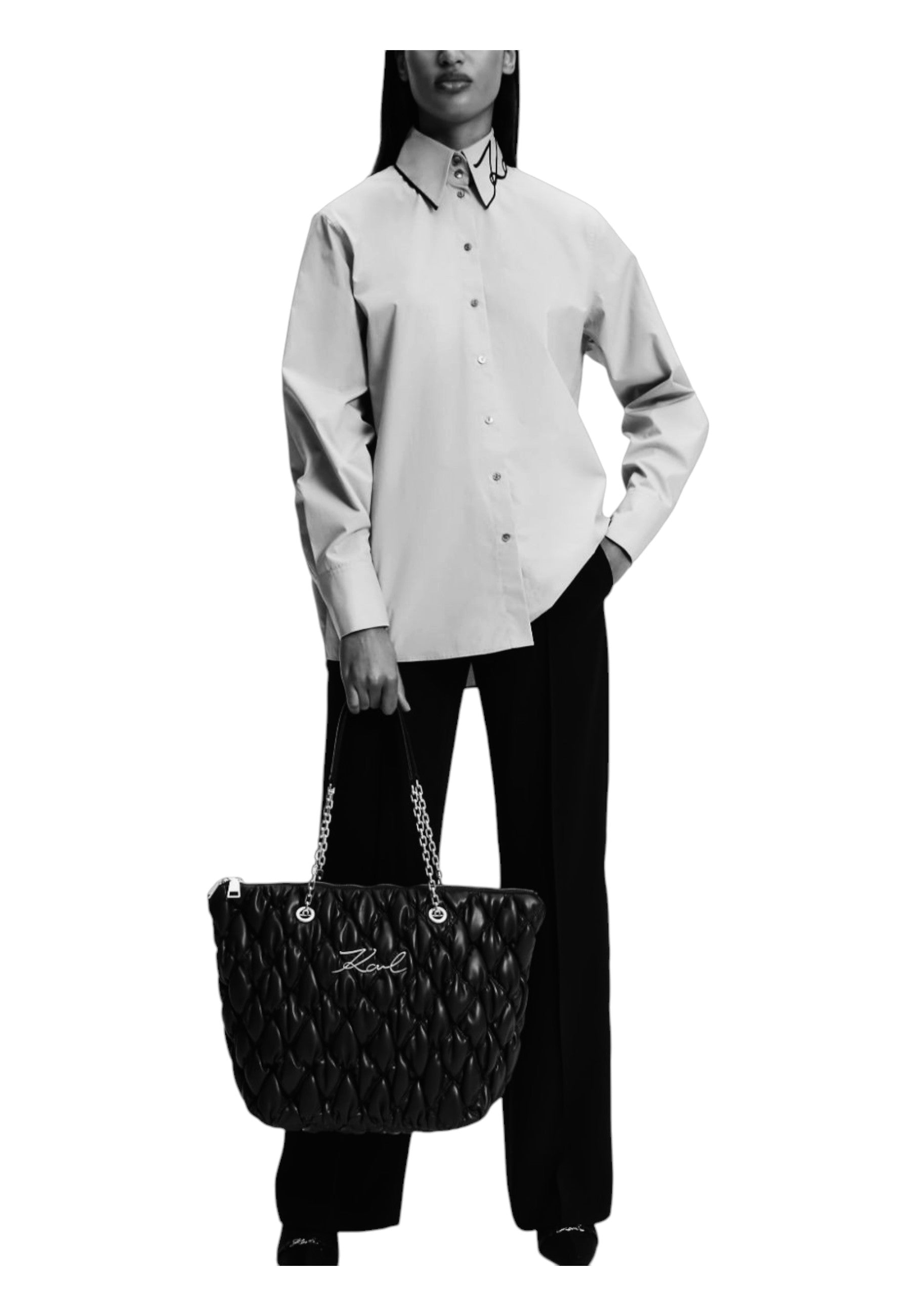 Borsa Donna Karl Lagerfeld 246w3005_ksignature_kuilt_tote