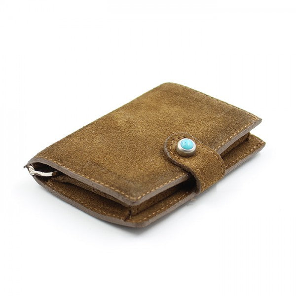 Porta tessere iClutch Adulto unisex Kjore Project Cabochon in pelle scamosciata/punto blu