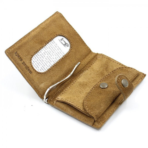 Porta tessere iClutch Adulto unisex Kjore Project Cabochon in pelle scamosciata/punto blu