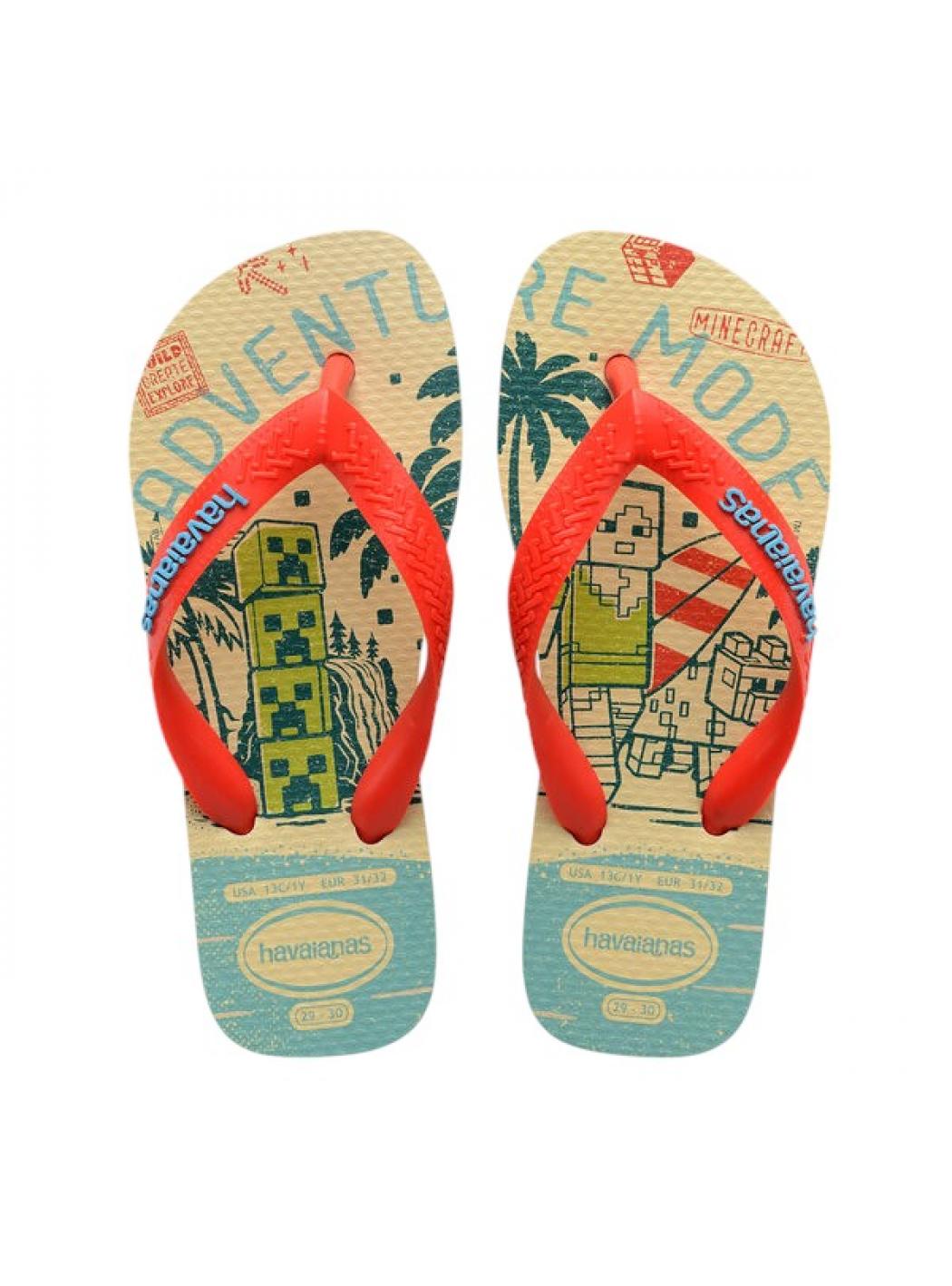 Bambino havaianas H_KIDS_MINECRAFT_FC_BEIGE