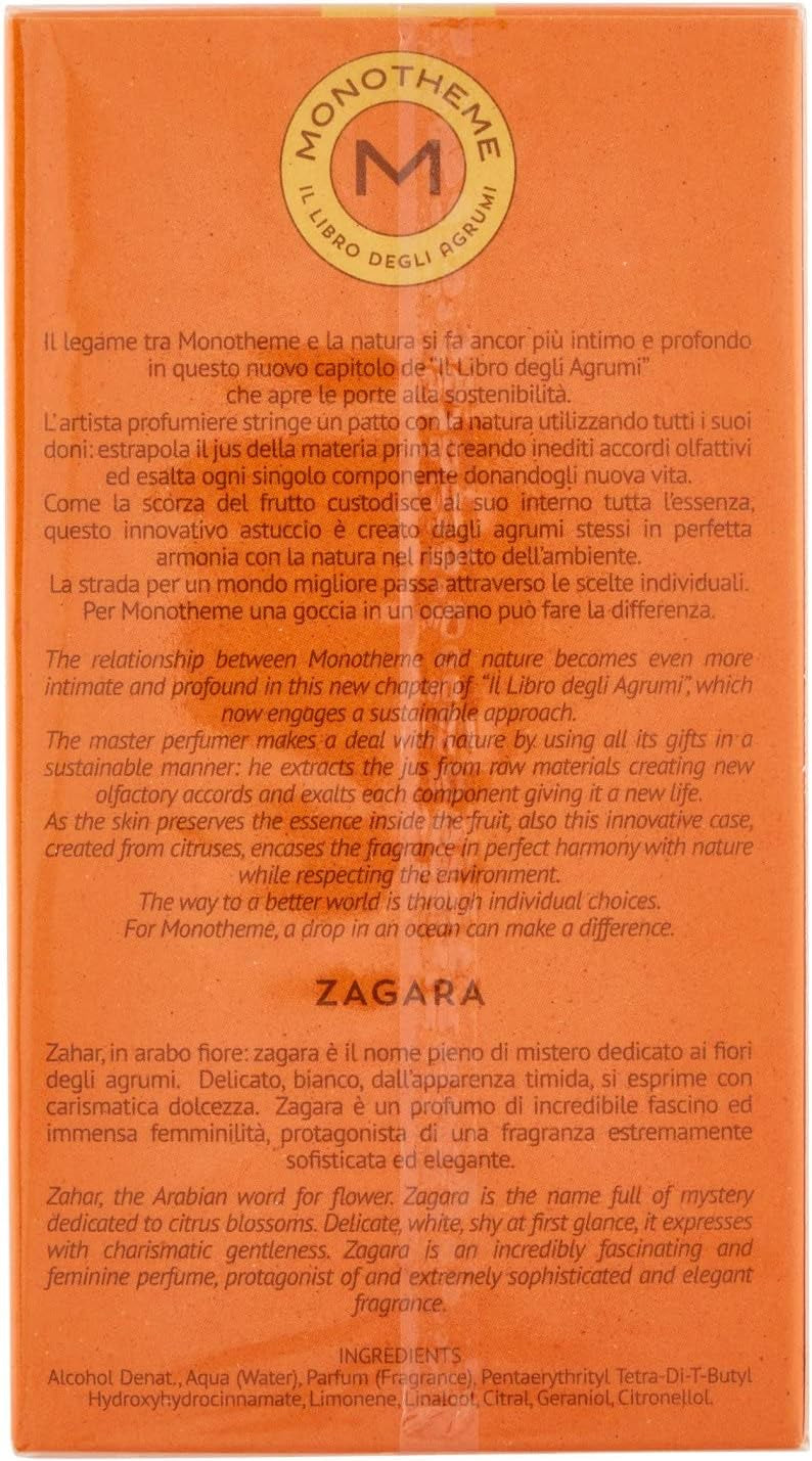 MONOTHEME ZAGARA EAU DE TOILETTE ML.100 IL LIBRO DEGLI AGRUMI
