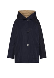 Impermeabile Donna OOF Reversibile Blu notte Cammello