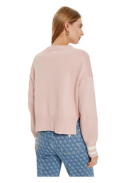 Cardigan Donna Guess Jeans varsity logo ricamato