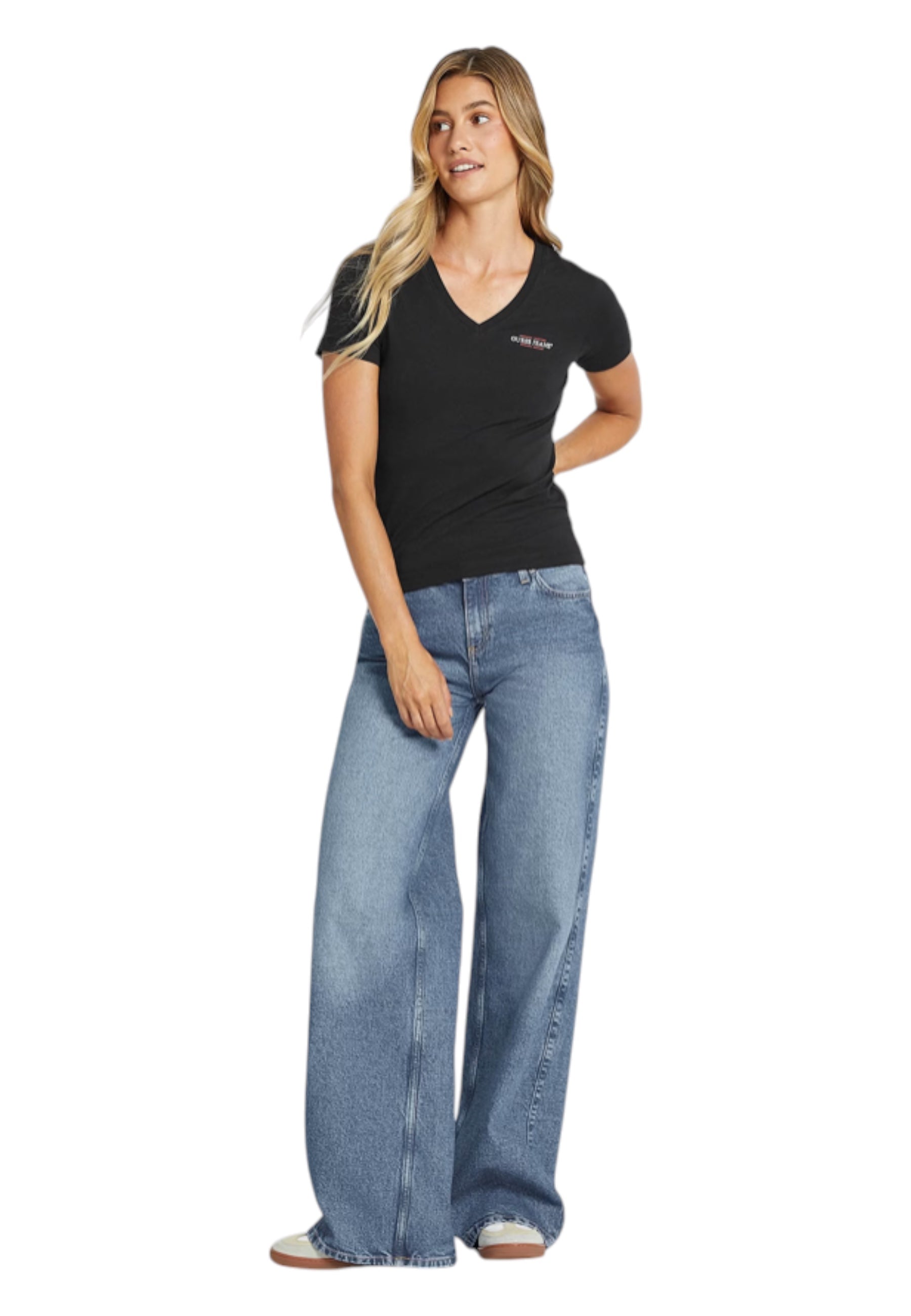T-shirt Donna Guess Jeans a V American Tradition
