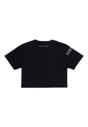 T-shirt Bambina Dsquared2 Icon cropped glitter