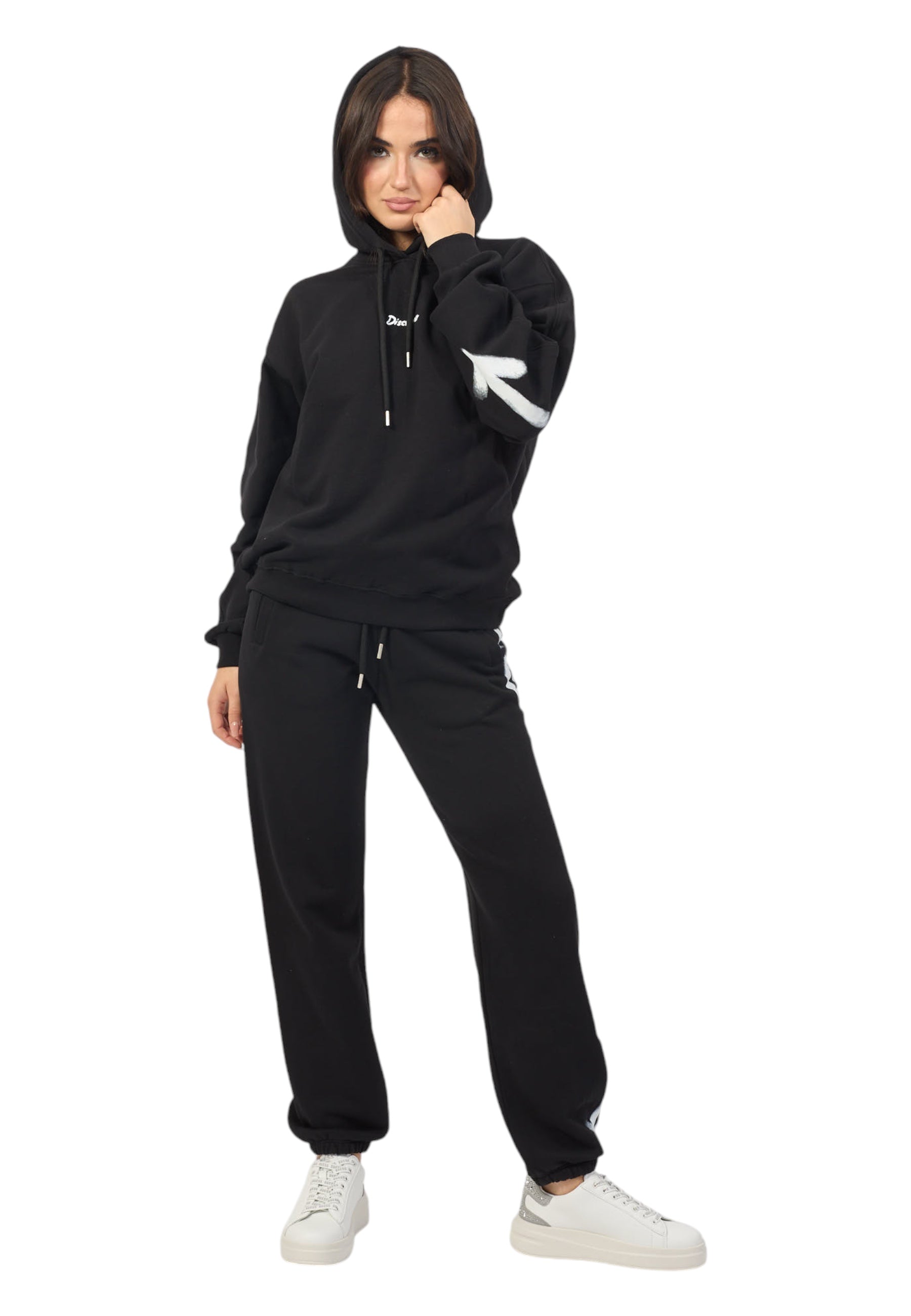 Felpa Donna Disclaimer con cappuccio