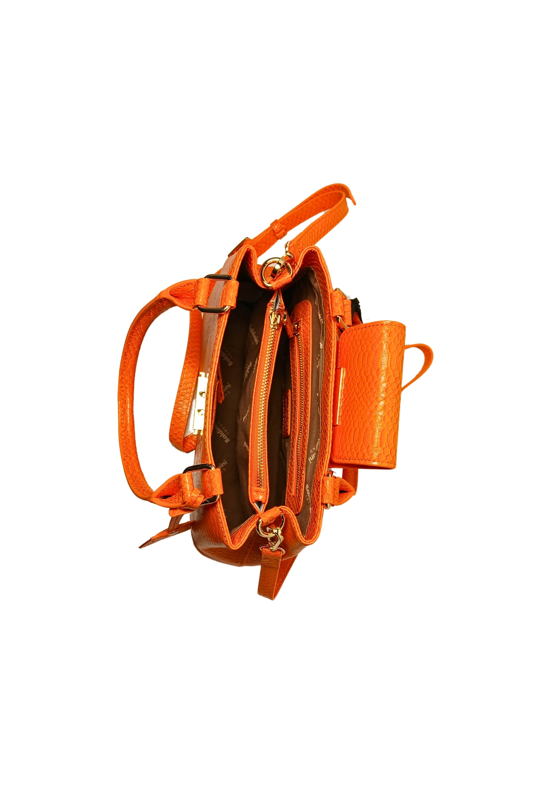 Borsa Donna Baldinini Trend 18_Pistoia-Senape. Borsa tracolla. Doppio Scompartimento. Dettagli Dorati. Logo Frontale.