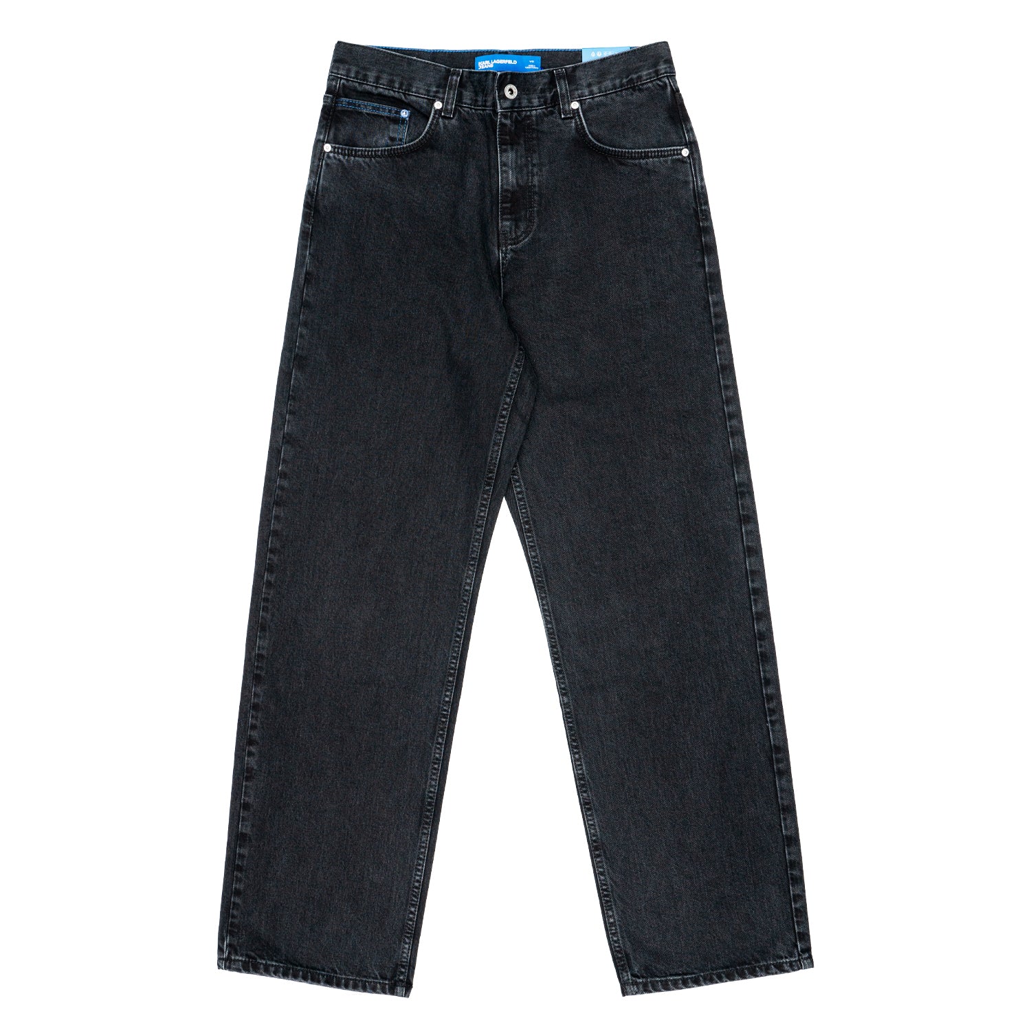 Jeans Gamba Dritta Uomo Karl Lagerfeld Washed Black Od Black