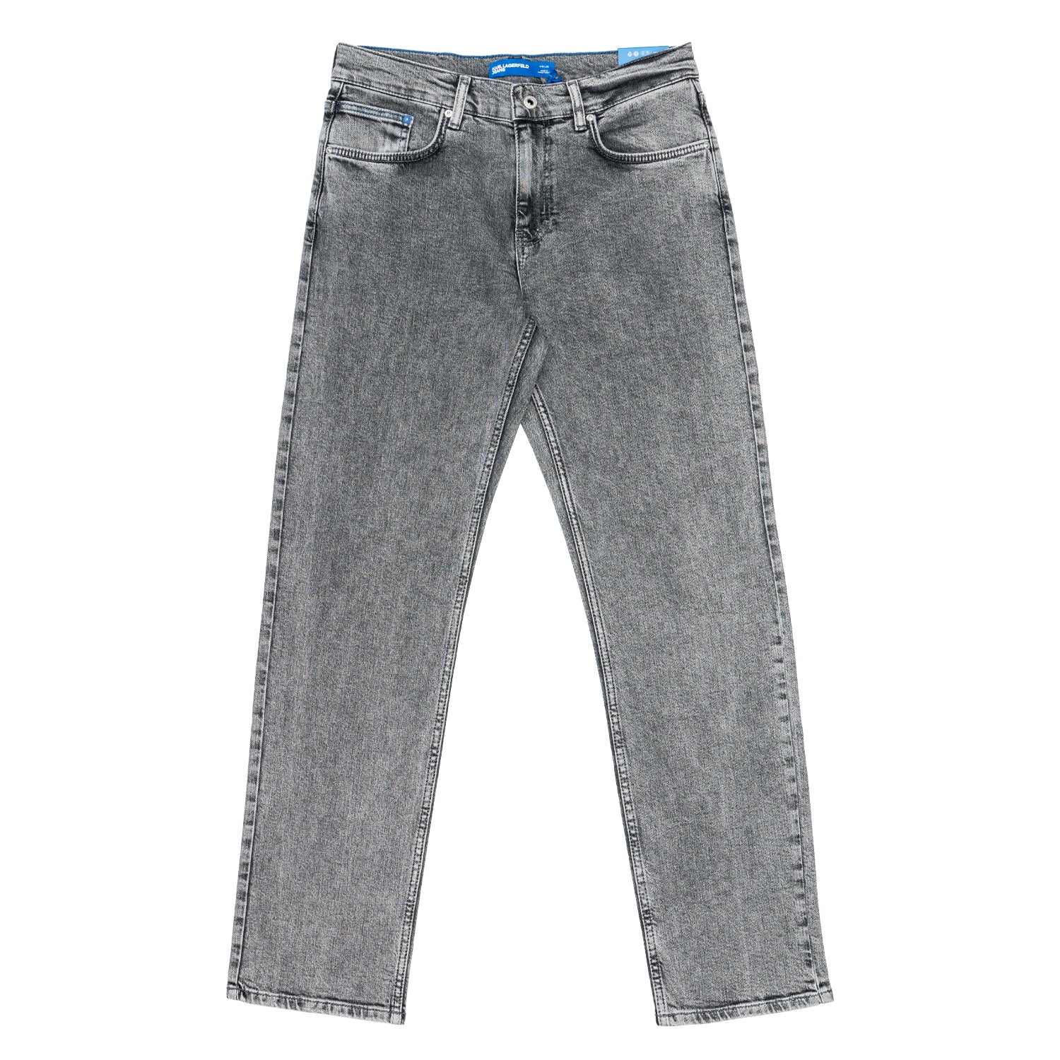 Jeans Gamba Dritta Uomo Karl Lagerfeld Washed Black