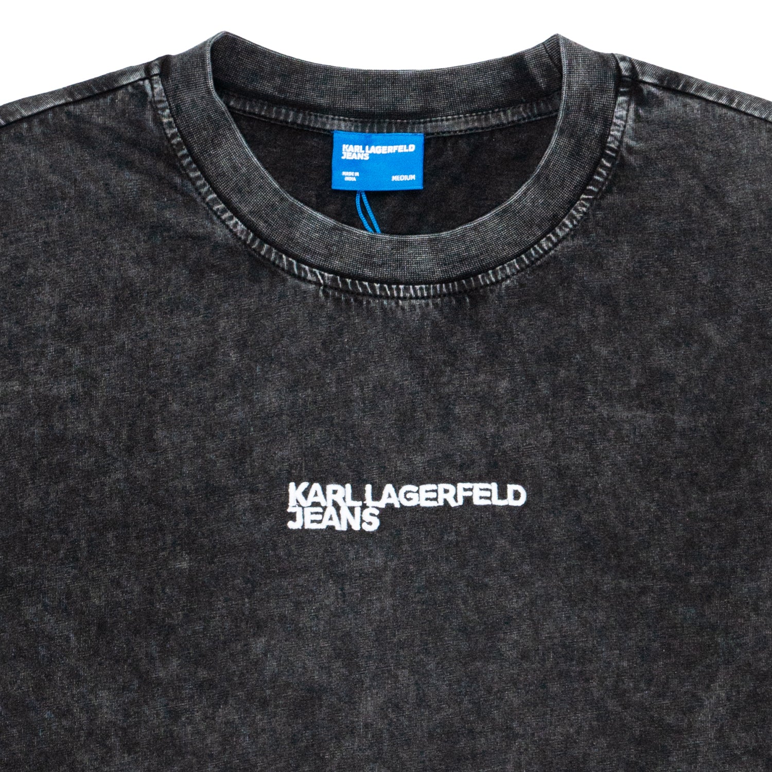 T-shirt Regular Fit Uomo Karl Lagerfeld Acidwash Black