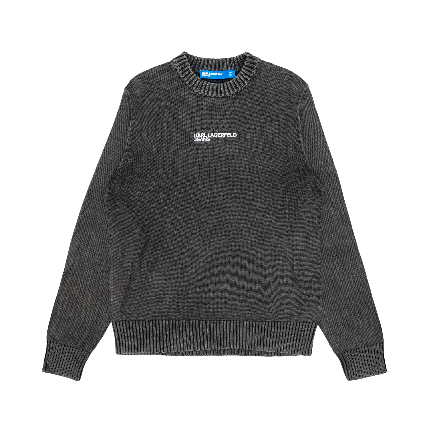 Maglia in Filo Uomo Karl Lagerfeld Acidwash Black