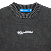 Maglia in Filo Uomo Karl Lagerfeld Acidwash Black