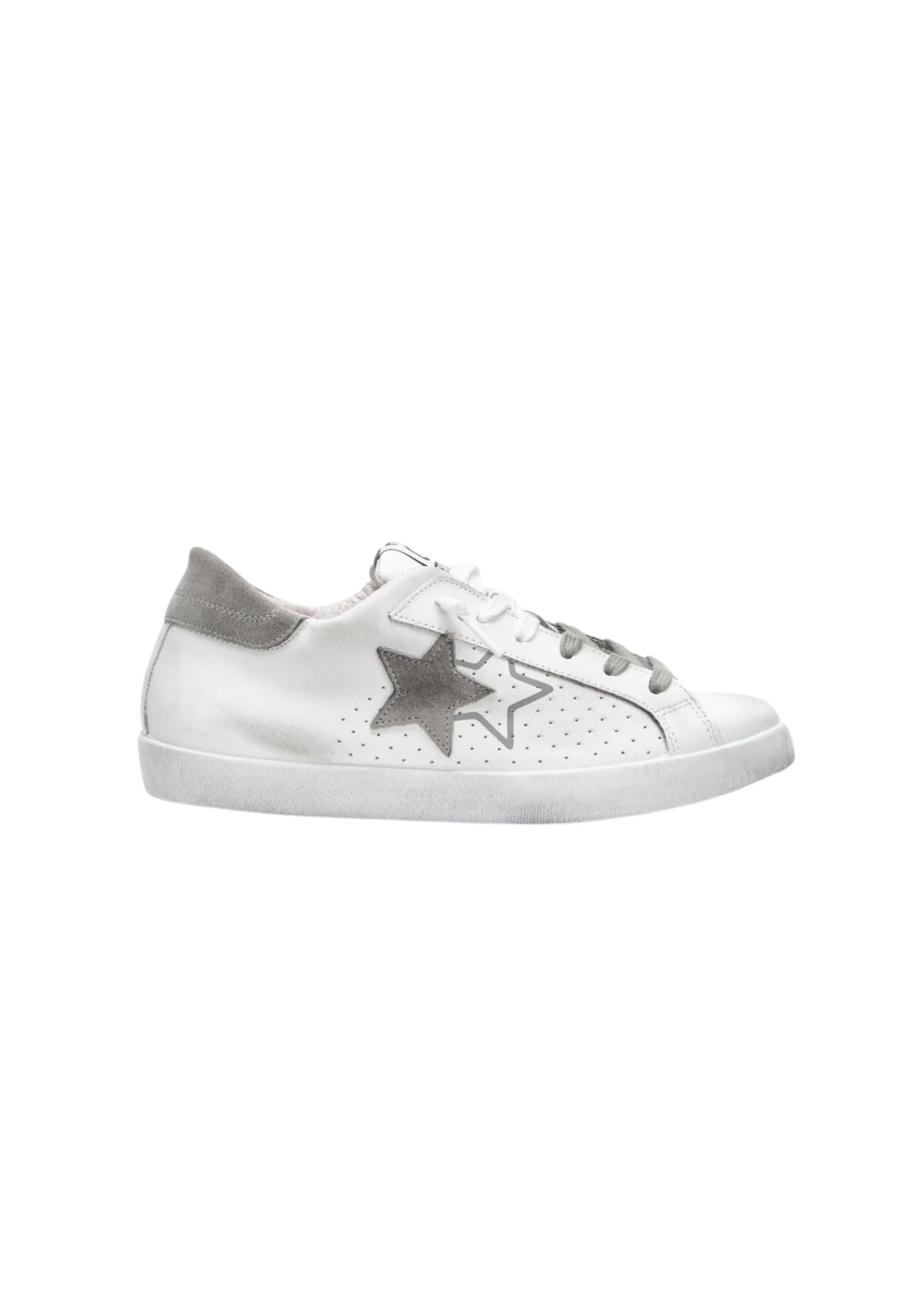 Sneakers Uomo 2-star Prime Star Bianco stella grigia
