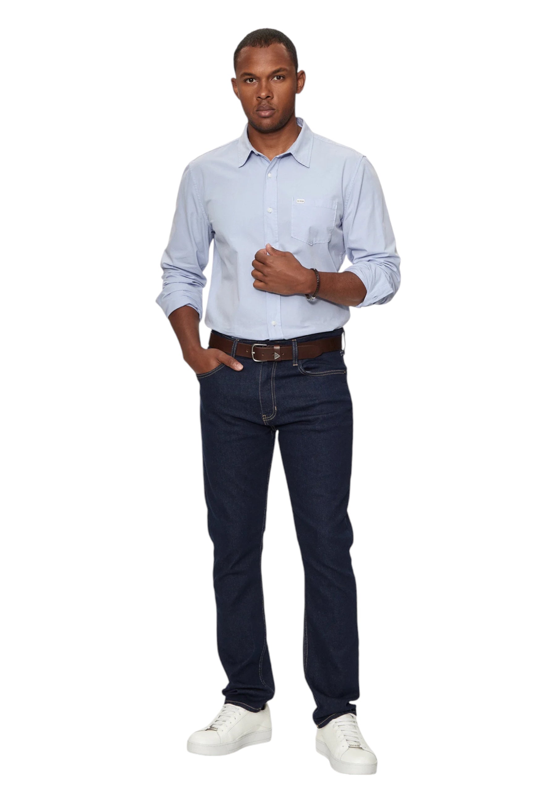 Camicia Uomo Guess Jeans con taschino