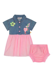 Competo Bambina Billieblush Vestito e bloomer