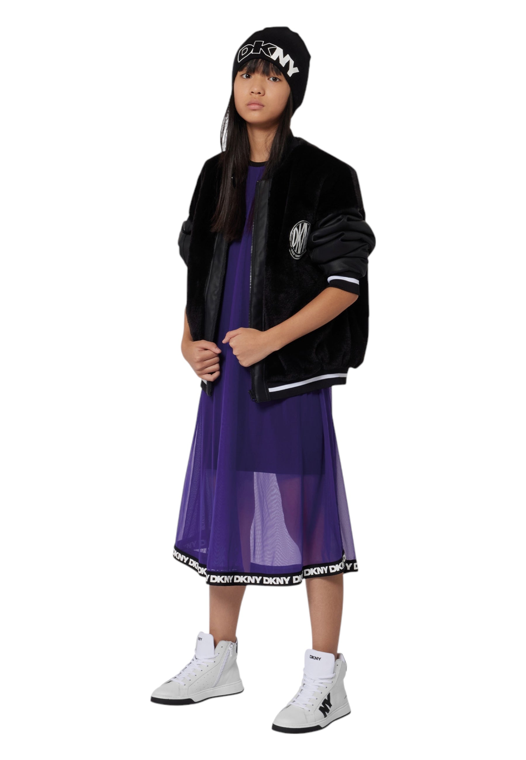 Giacca Bambina Dkny in morbido pile