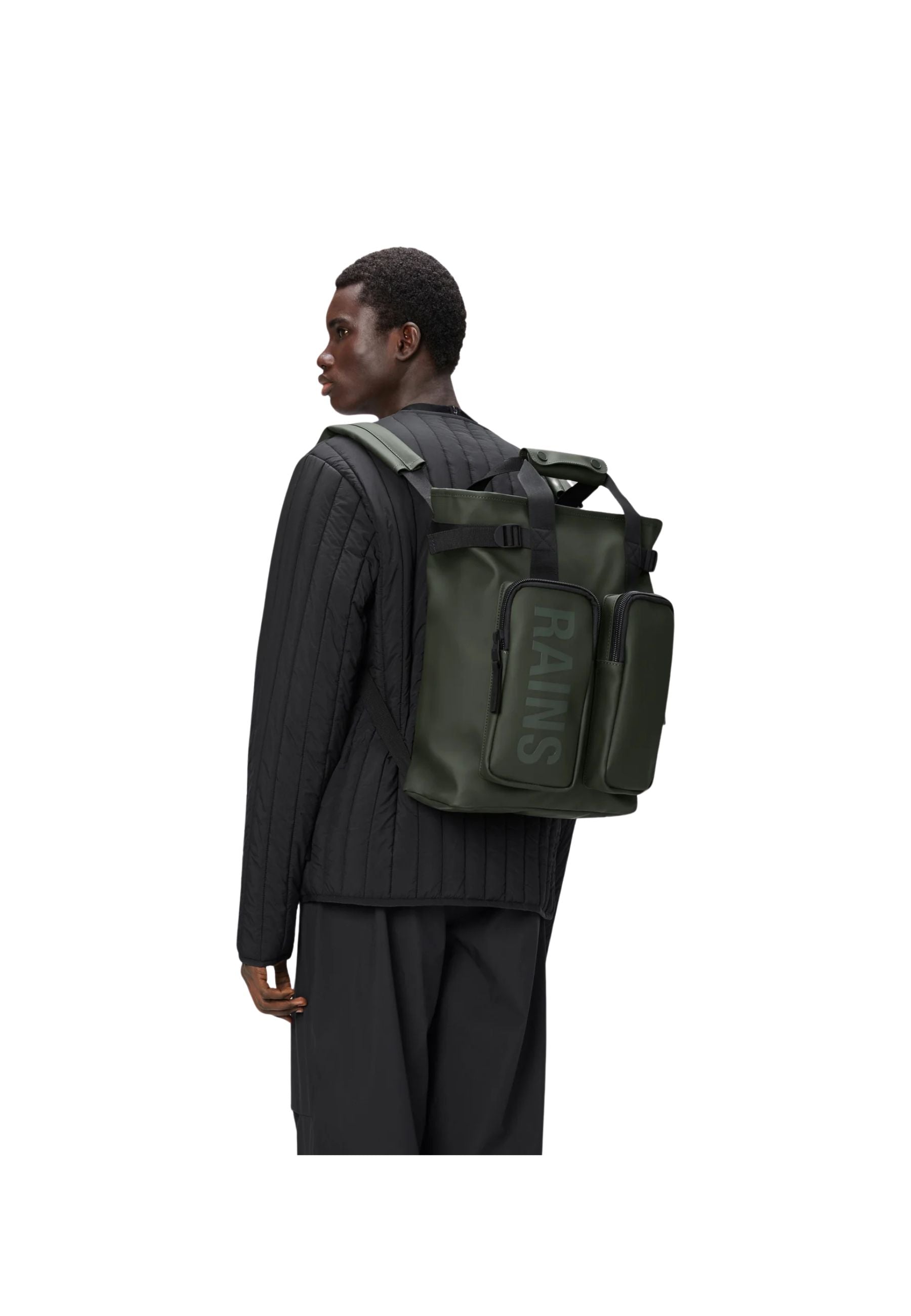 Zaino Adulto unisex Rains Texel Tote Blackpack Green