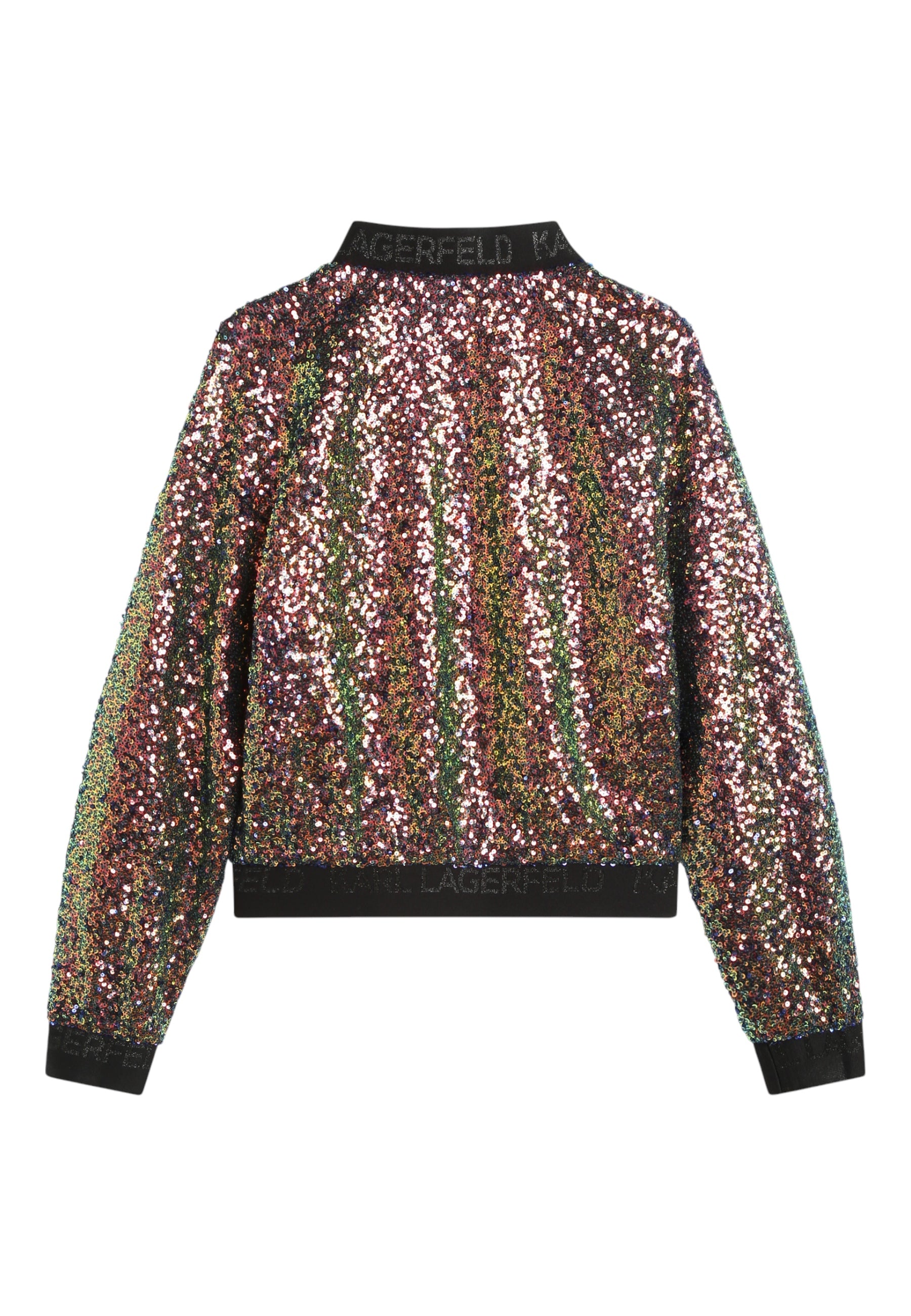 Bomber Bambina Karl Lagerfeld con paillettes ricamate