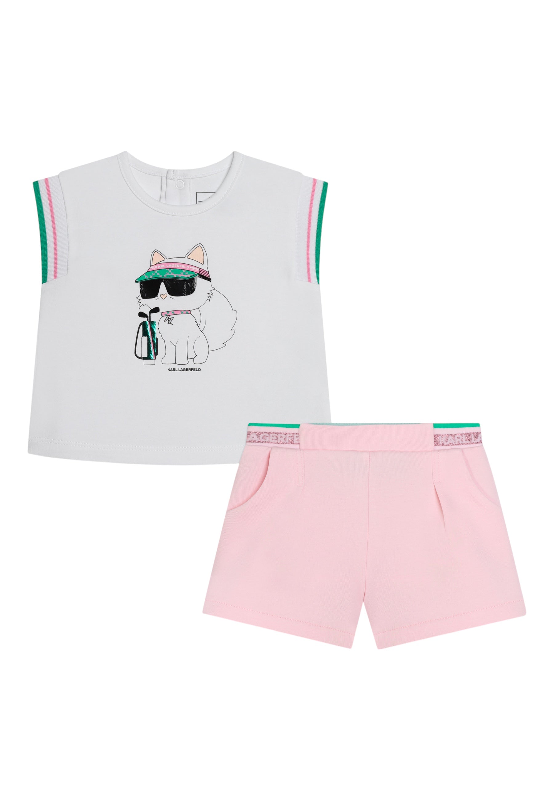 Completo Bambina Karl Lagerfeld Set pantaloncini e t-shirt