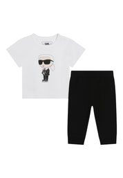 Completo Bambina Karl Lagerfeld Set t-shirt e leggings