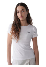 T-shirt Donna Guess Jeans Logo ricamato