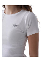 T-shirt Donna Guess Jeans Logo ricamato
