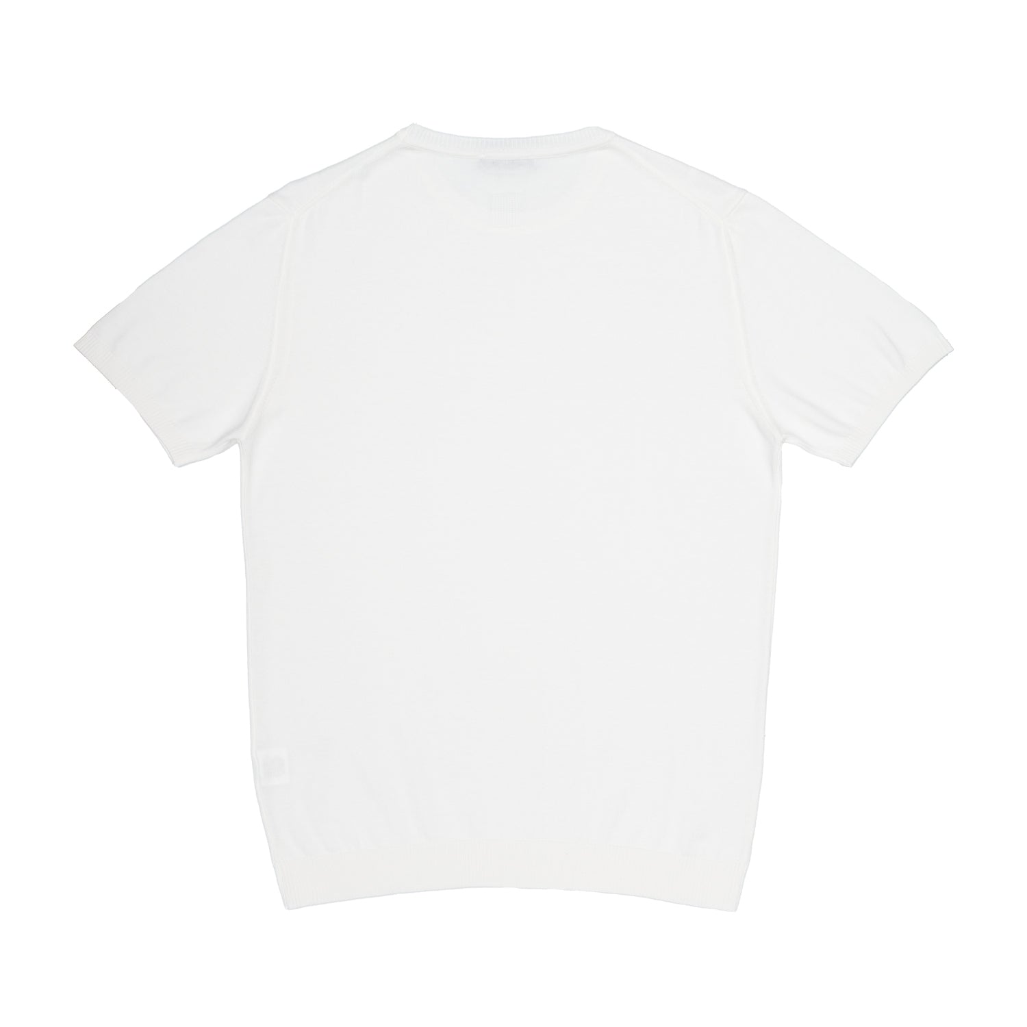 Maglia Girocollo Uomo Wool & Co Filo Cotone Bianco