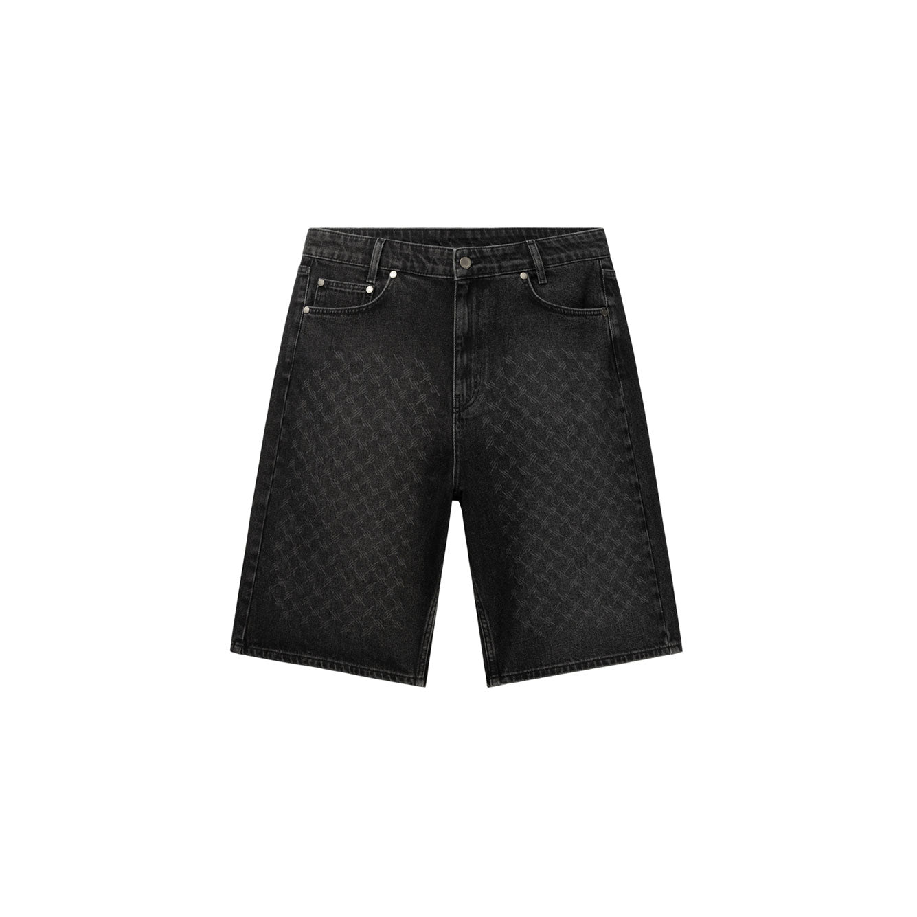 Bermuda Daily Paper laser monogram denim shorts